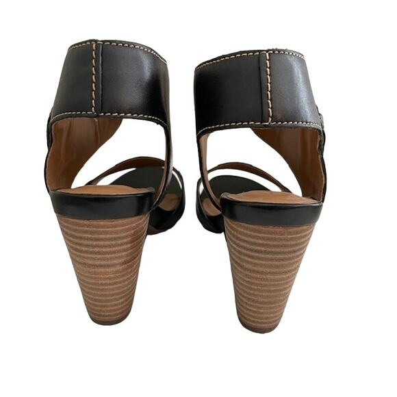 Clarks Artisan "Akena" women's leather mod sandals in black - Picture 4 of 11